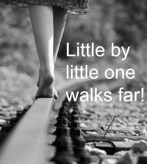 Little by Little One Walks Far!